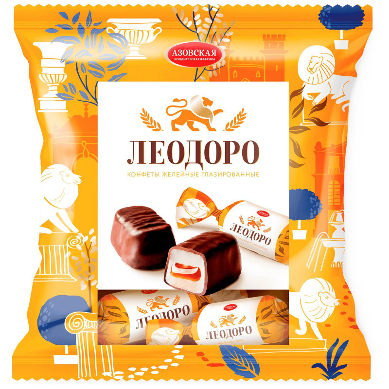 Изображение товара Конфеты Азовская КФ Леодоро желейные глазированные, 250г
