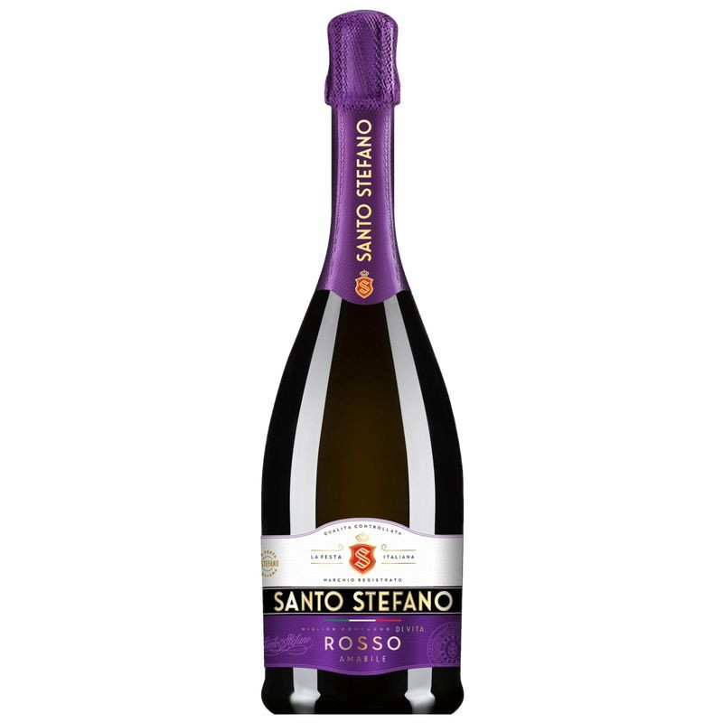 Изображение товара Газированный красный полусладкий плодовый напиток Santo Stefano 750мл 7%