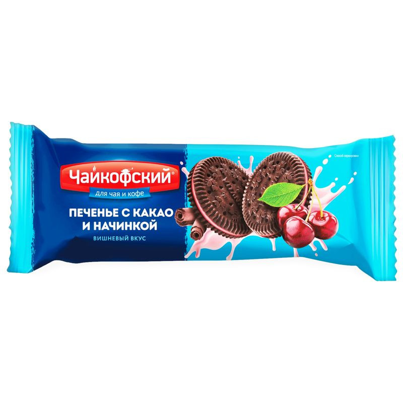 Изображение товара Печенье Чайкофский с какао и вишневым вкусом 85г Иран