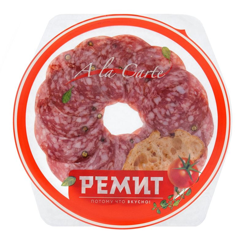 Изображение товара Колбаса Ремит Бургундская сырокопченая полусухая 80г натуральный вкус