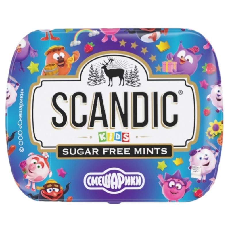 Изображение товара Конфеты Scandic без сахара со вкусом тутти-фрутти, 14г