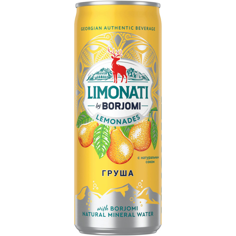 Изображение товара Напиток газированный Limonati By Borjomi груша, 330мл