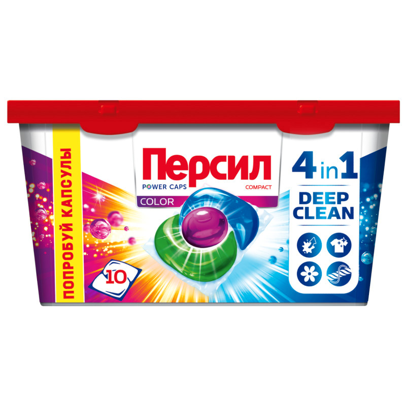 Изображение товара Капсулы для стирки Персил Power Caps Color для цветного, 10шт