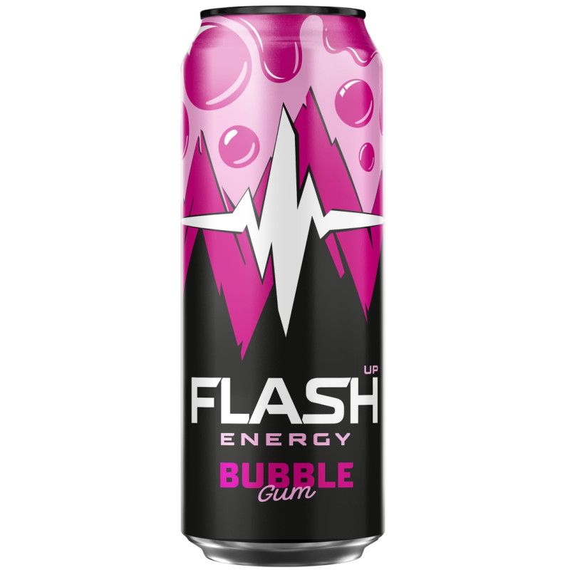 Изображение товара Энергетический напиток Flash Up Energy Bubble Gum банан-клубника, 450мл
