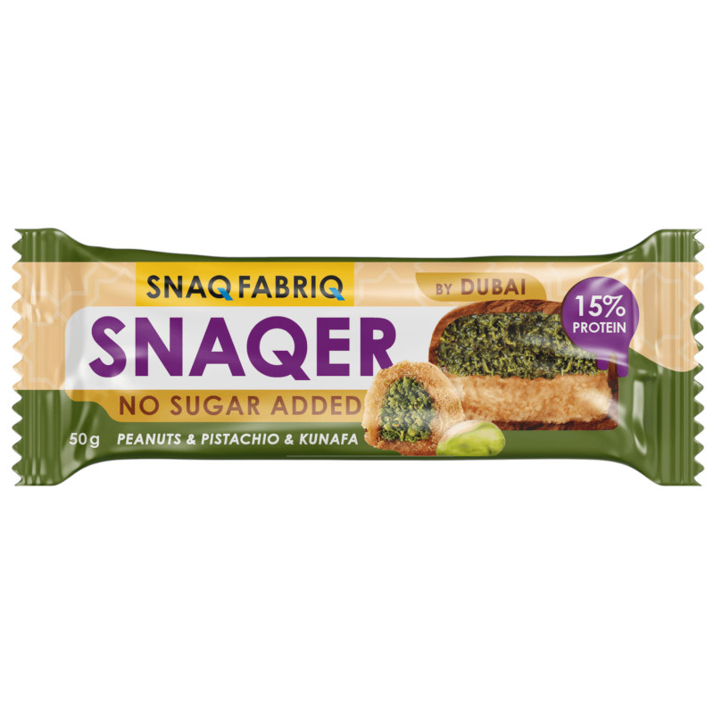 Изображение товара Батончик Snaq Fabriq Арахис С Фисташкой И Хрустящим Тестом глазированный, 50г