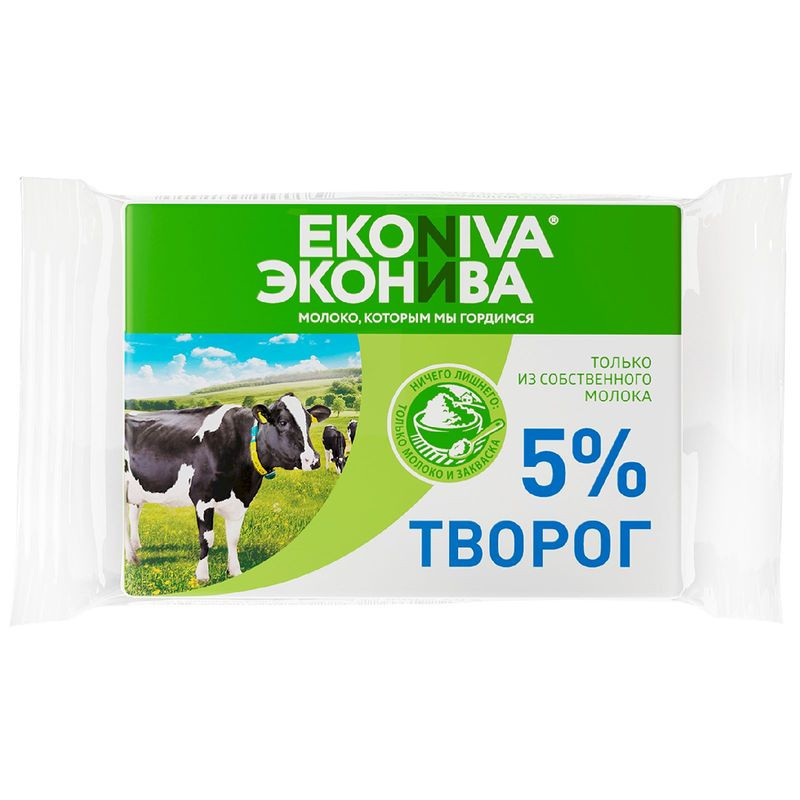 Изображение товара Мягкий творог ЭкоНива 5% 180г натуральный российский продукт