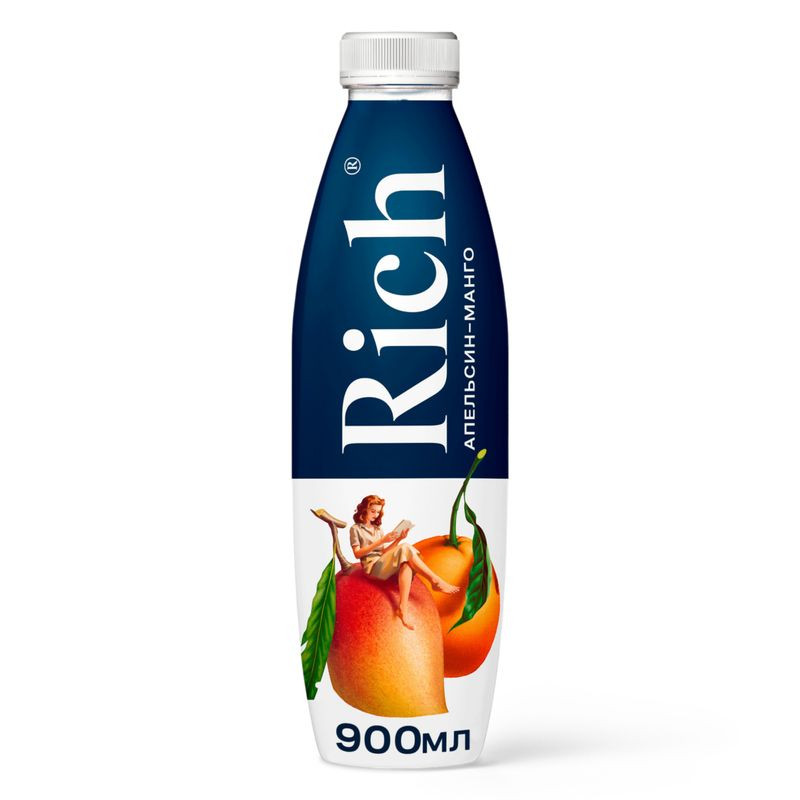 Изображение товара Нектар Rich апельсин-манго 900 мл натуральный и вкусный напиток