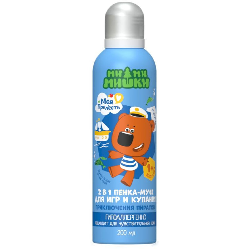 Изображение товара Цветная пенка-мусс для купания Моя Прелесть Мимимишки голубая 200 мл