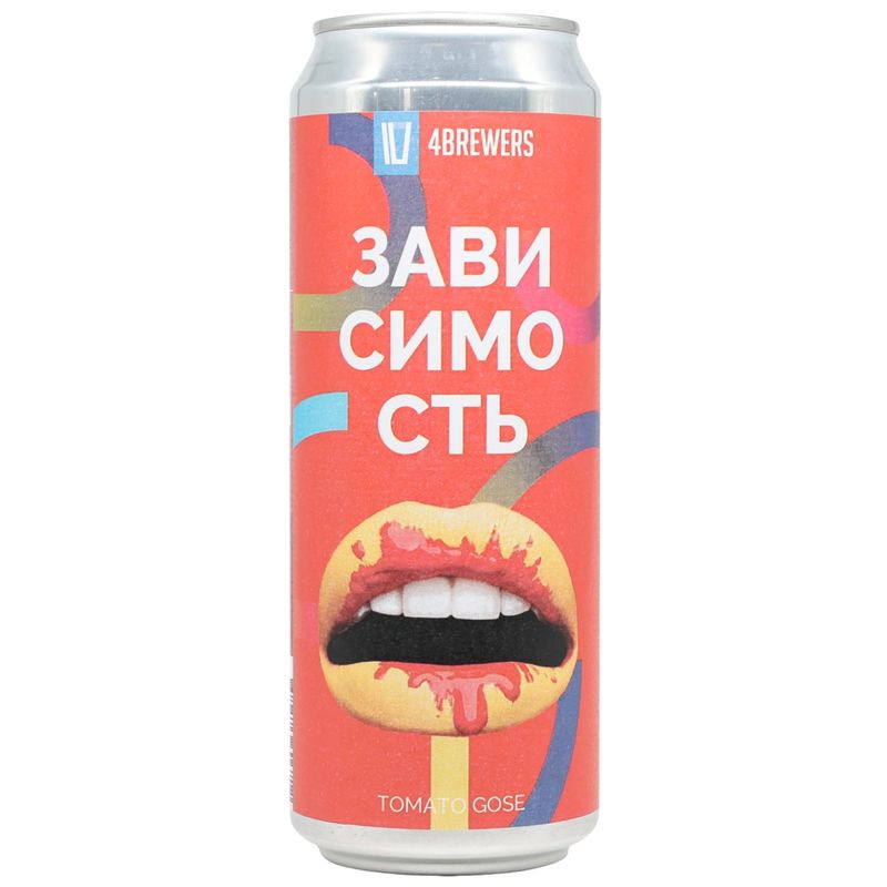 Изображение товара Пивной напиток Зависимость нефильтрованный неосветленный 450 мл от 4 пивоваров