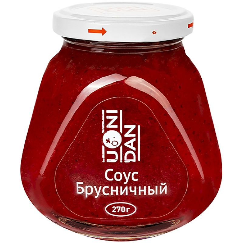 Изображение товара Соус брусничный Uni Dan для мясных блюд 270 мл натуральный ягодный кисло-сладкий