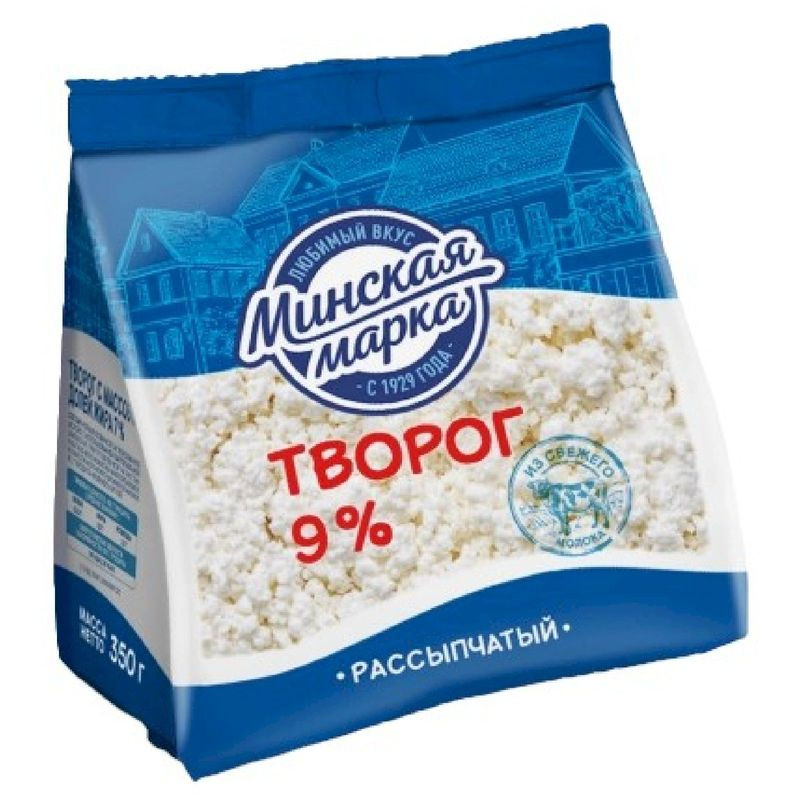 Изображение товара Творог Минская Марка 9% 350г - Белорусский продукт