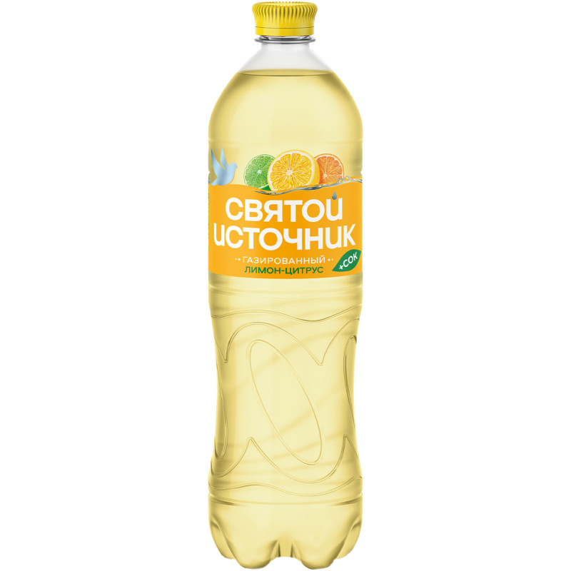 Изображение товара Напиток газированный Святой Источник Вода+Сок со вкусом цитрусов, 1л