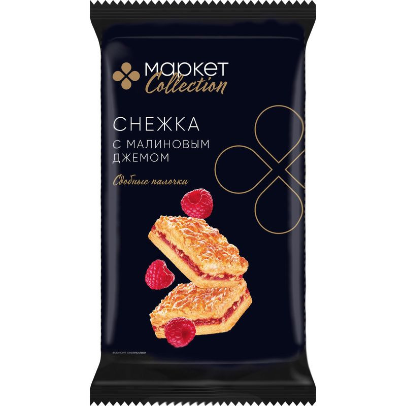 Изображение товара Палочки Снежка сдобное печенье с малиновым джемом Маркет Collection 370г