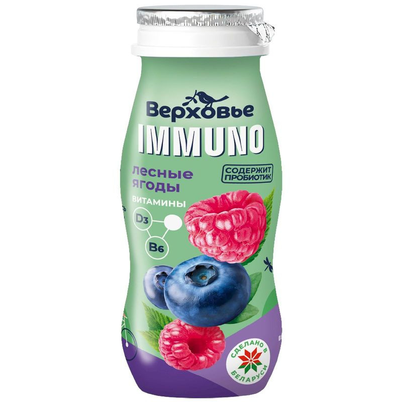 Изображение товара Продукт кисломолочный Верховье Immuno с лесными ягодами 1.5%, 90г