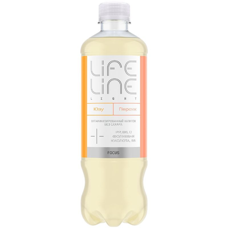 Изображение товара Витаминизированный напиток Lifeline Light Focus персик юзу без сахара 0.5л