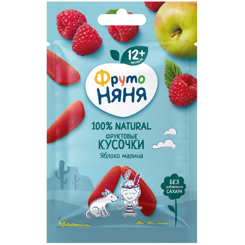 Изображение товара Фруктовые кусочки ФрутоНяня яблоко-малина, 15г