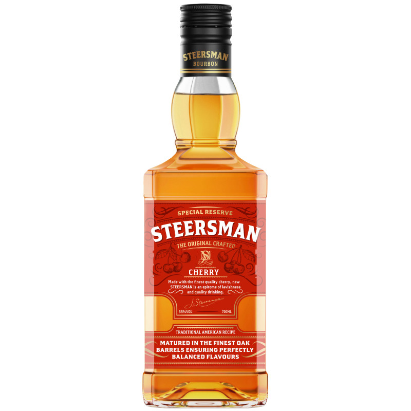 Изображение товара Висковый напиток Steersman cherry 700 мл с фруктовым вкусом