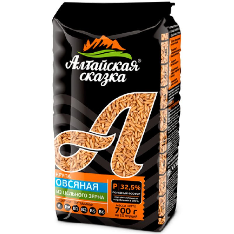 Изображение товара Крупа овсяная Алтайская Сказка недробленая, 700г