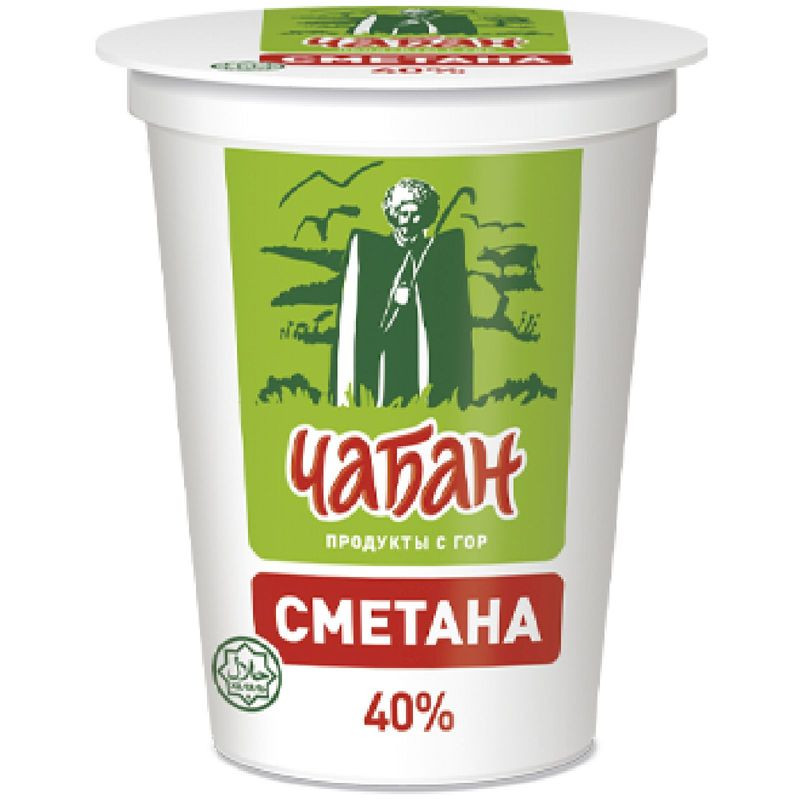 Изображение товара Сметана Чабан 40% 300 г натуральный продукт высокого качества