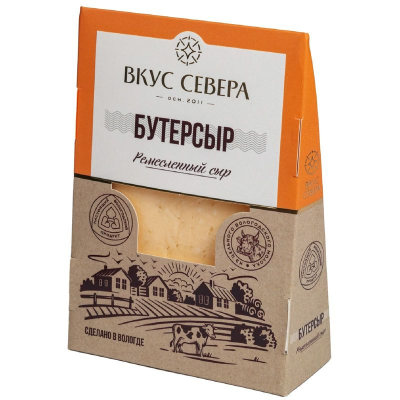 Изображение товара Полутвёрдый сыр Вкус Севера Бутерсыр 45-65% 160 г российского производства
