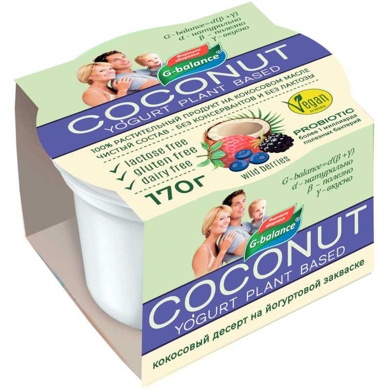 Изображение товара Десерт G-Balance кокосовый йогурт лесные ягоды 170г