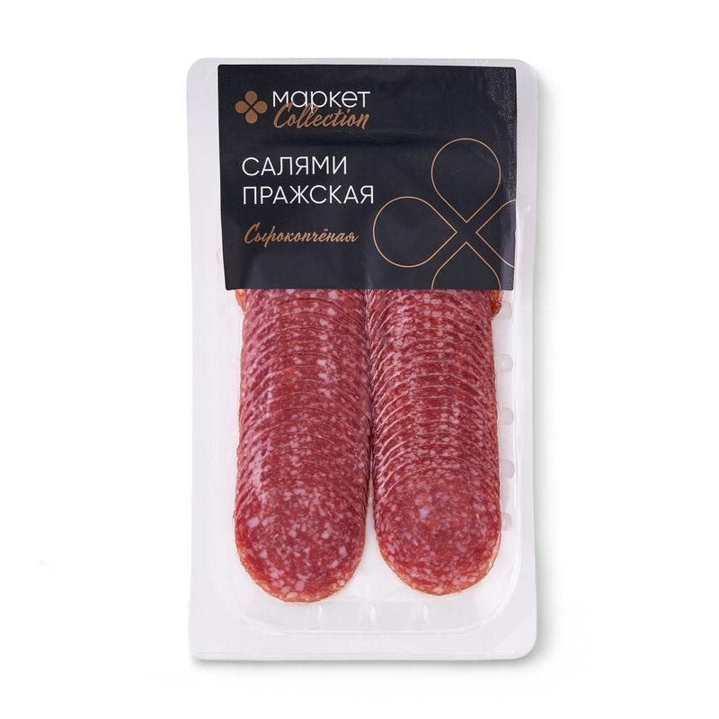 Изображение товара Колбаса Пражская салями сырокопчёная нарезка Маркет Collection 100г