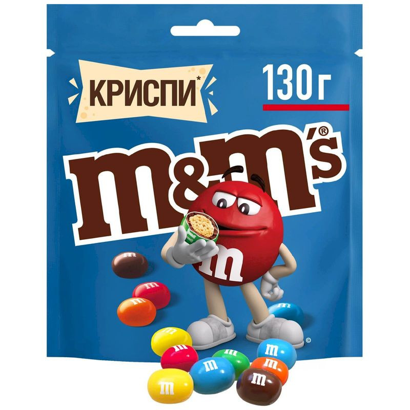 Изображение товара Конфеты M&M's Криспи драже с хрустящим центром 130г для компании