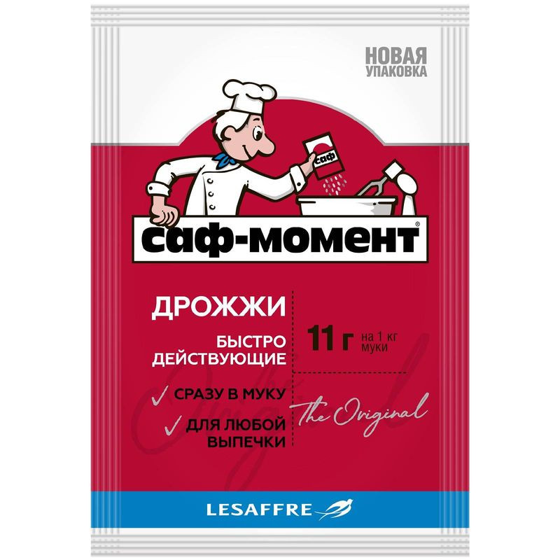 Изображение товара Дрожжи сухие Саф-Момент быстродействующие хлебопекарные, 11г
