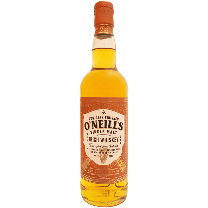 Изображение товара Виски ирландский односолодовый 40% O'Neills Rum Cask Finished, 700мл