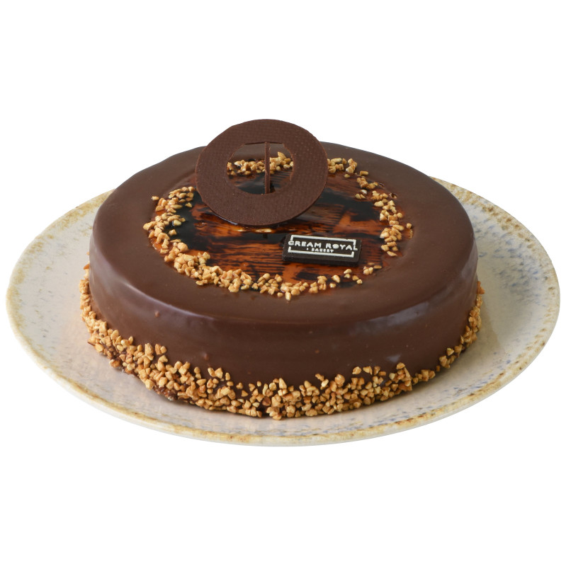 Изображение товара Карамельный шоколадный торт Cream Royal, 800г — бисквитный десерт с ананасом