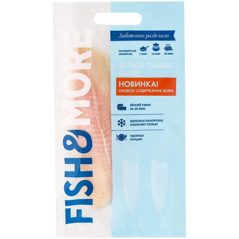 Изображение товара Пангасиус Fish & More филе без кожи замороженное, 500г