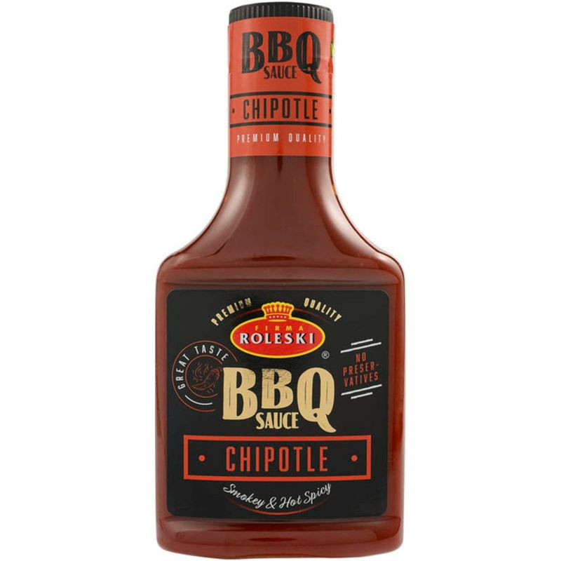 Изображение товара Соус Roleski Чипотле томатный BBQ 350 г острый насыщенный вкус