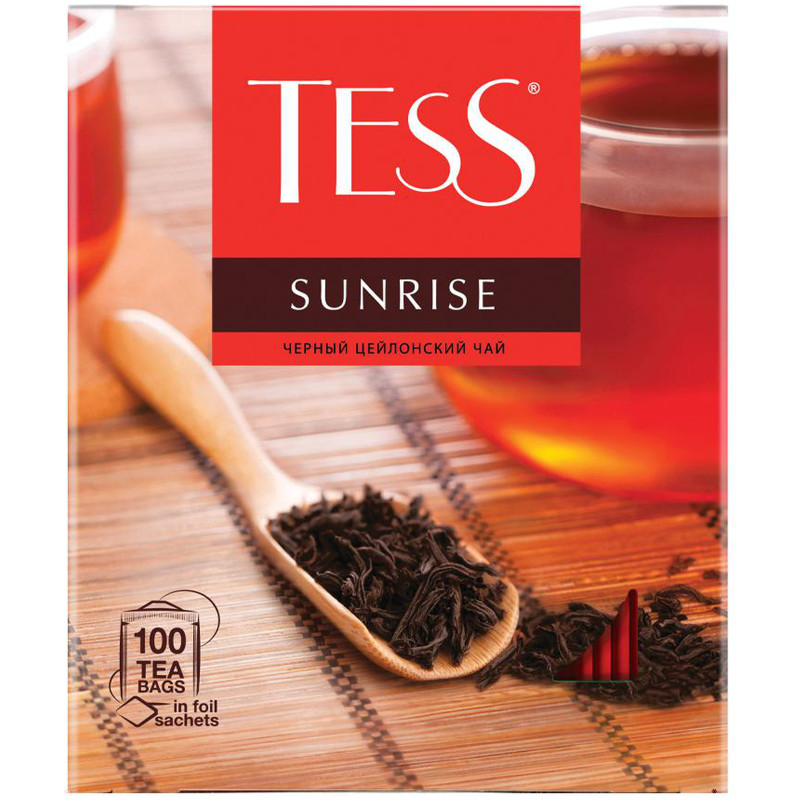 Изображение товара Чай Tess Санрайз черный в пакетиках 100х1.8г