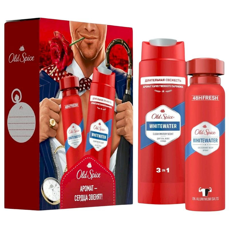 Изображение товара Набор Old Spice WhiteWater: Дезодорант, Гель для душа и Шампунь