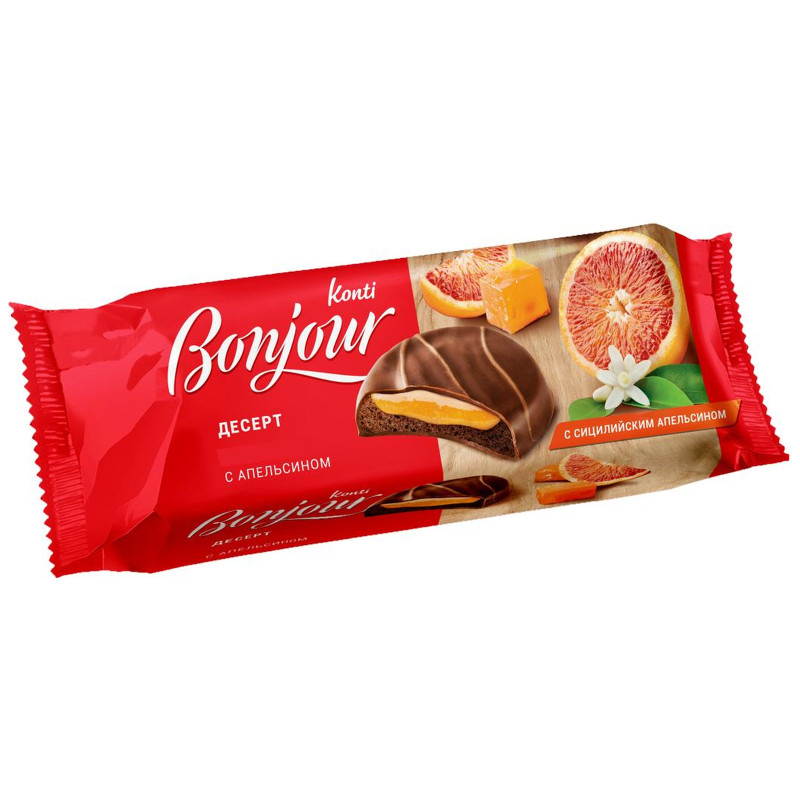 Изображение товара Десерт Konti Bonjour с апельсином, 220г