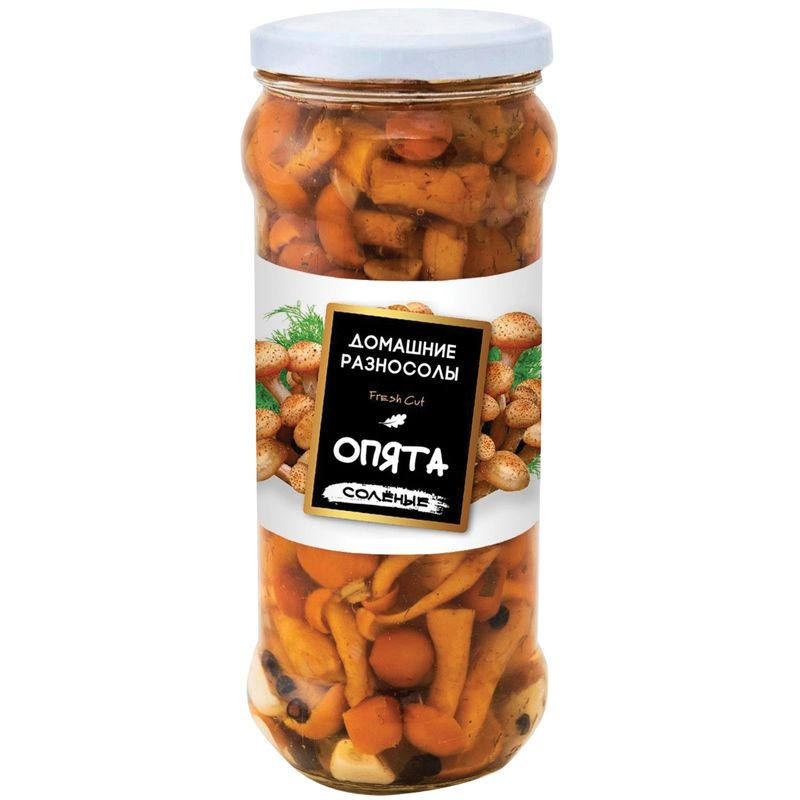 Изображение товара Опята Домашние Разносолы солёные стерилизованные 530 г