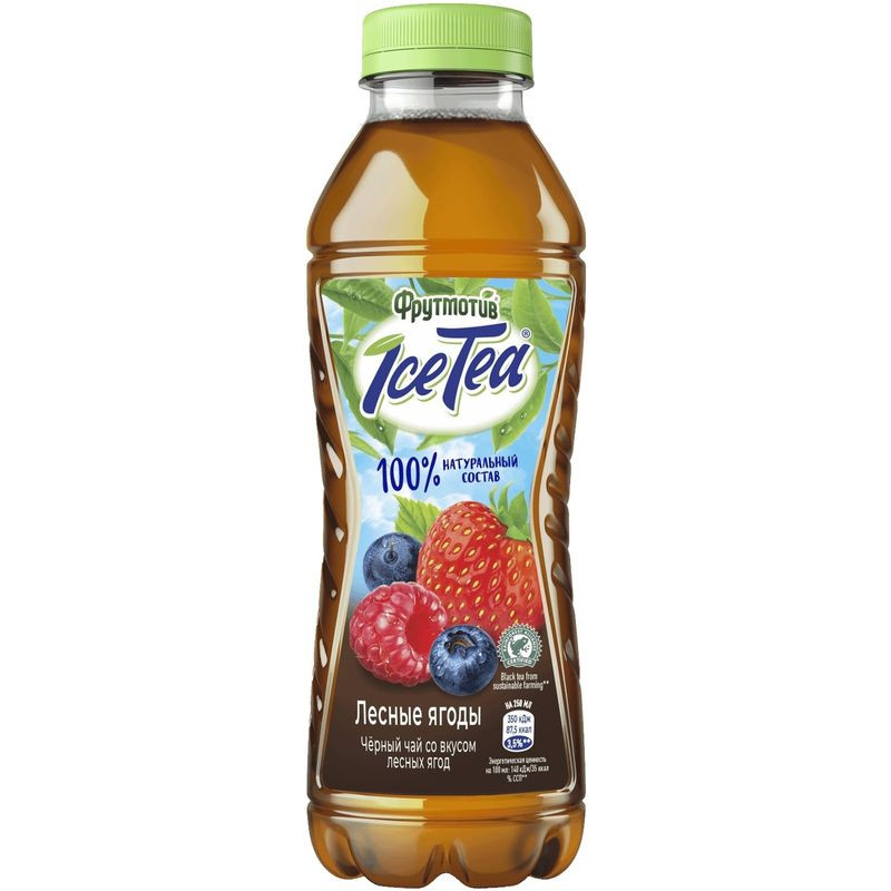 Изображение товара Фрутмотив Чёрный чай лесные ягоды сокосодержащий напиток 500 мл