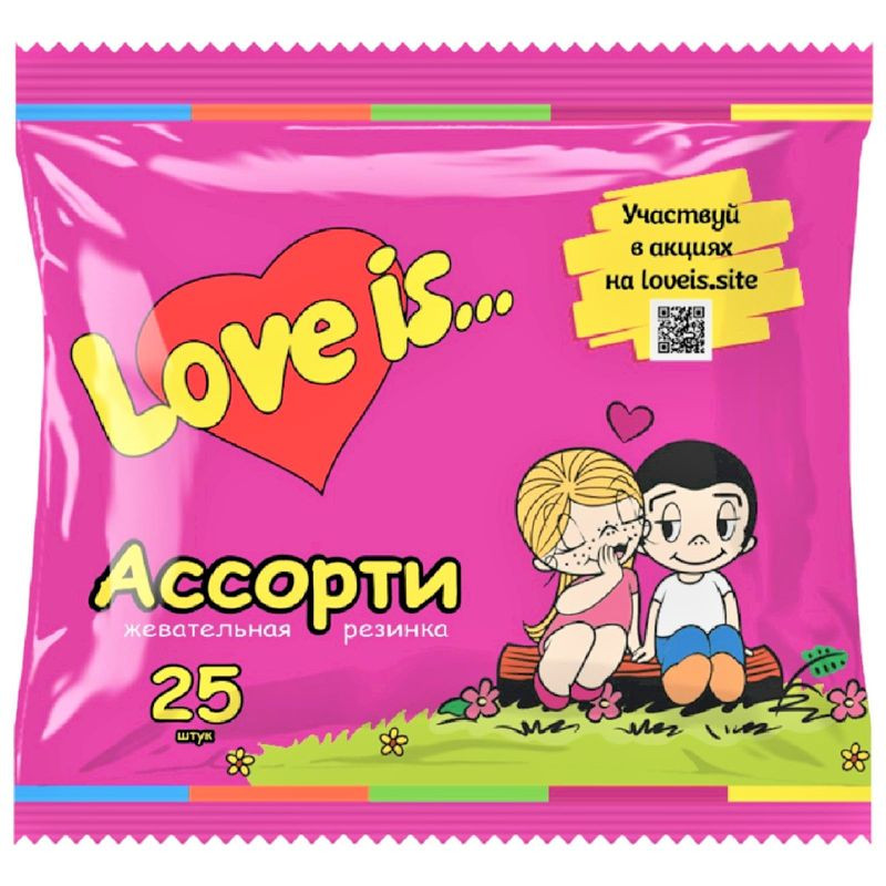 Изображение товара Жевательная резинка Love Is ассорти вкусов 105г Турция