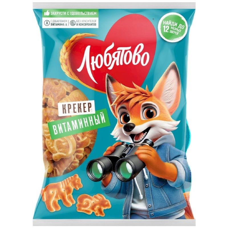 Изображение товара Крекер Любятово Витаминный 300г полезный перекус с витаминами