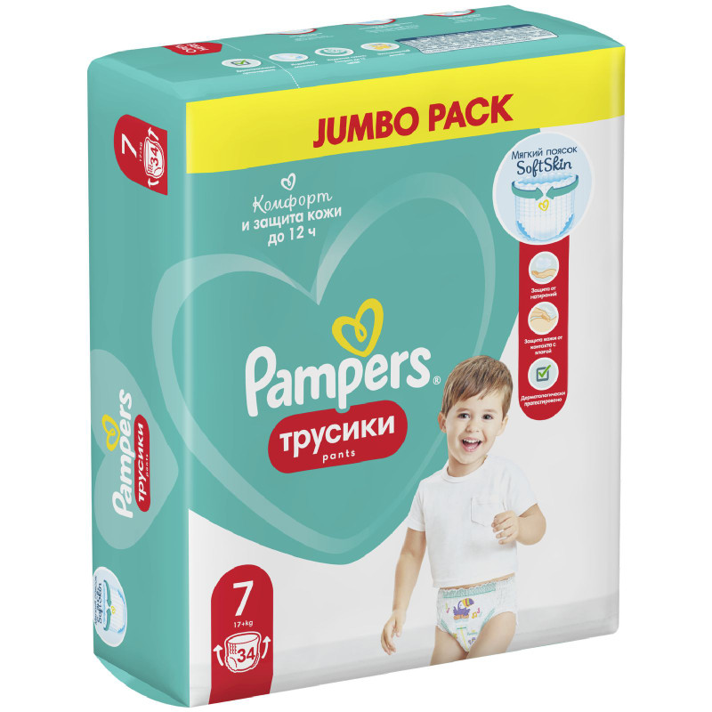 Изображение товара Подгузники-трусики Pampers Pants 17+ кг, 34 шт