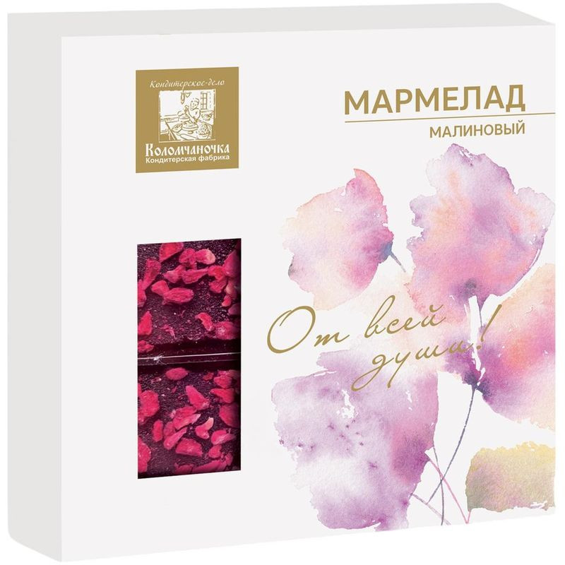 Изображение товара Мармелад фруктовый малиновый резаный 110г Коломчаночка натуральный десерт