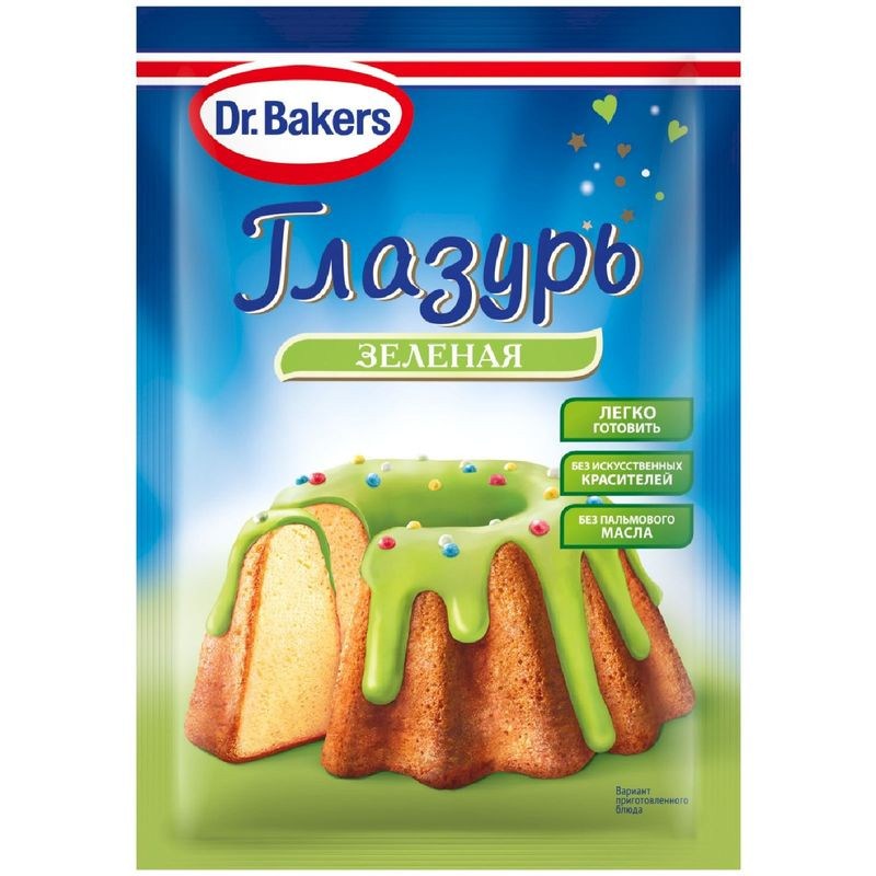 Изображение товара Глазурь Dr.Bakers зелёная 90г для украшения и декора