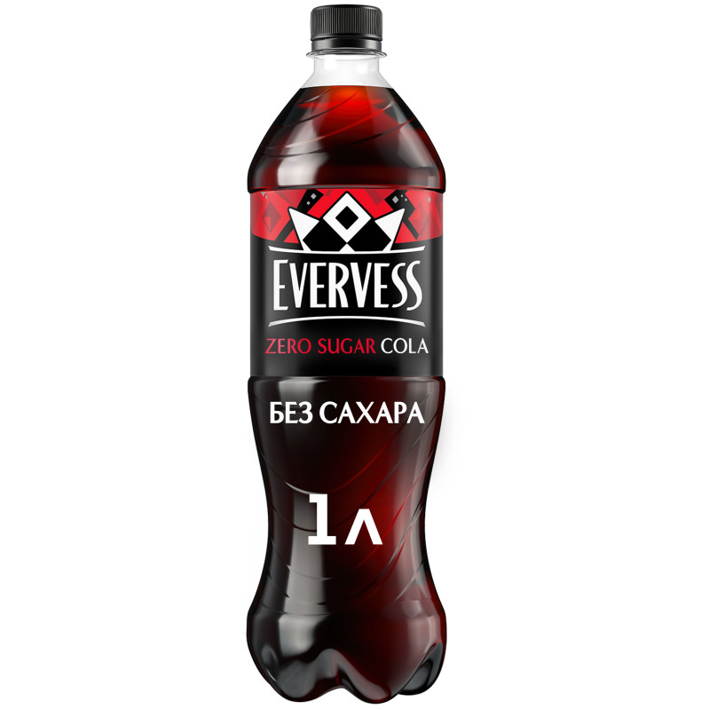 Изображение товара Напиток газированный Evervess Cola без сахара, 1л