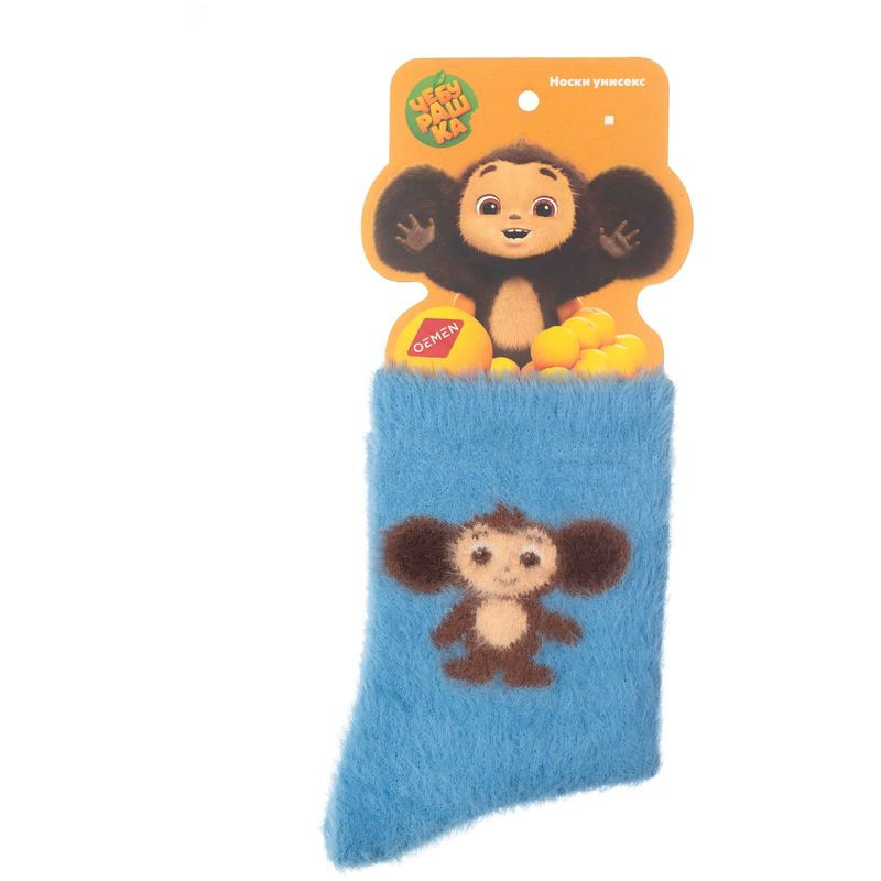 Изображение товара Носки удлиненные Oemen пушистые однотонные с принтом 25-27 см р41-43