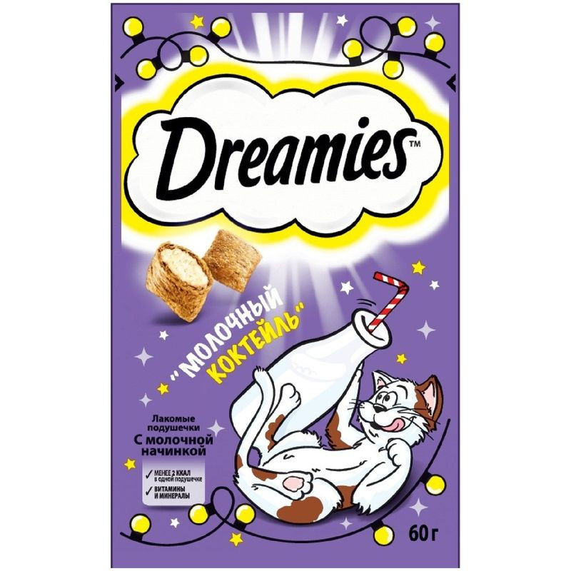 Изображение товара Dreamies Лакомство для взрослых кошек с добавлением молока 60г