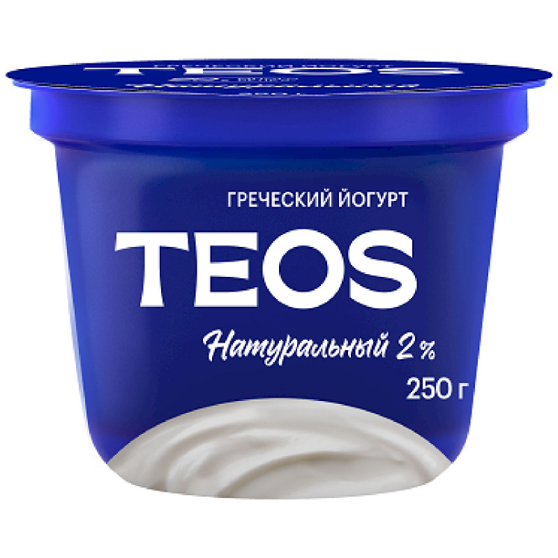 Изображение товара Йогурт Teos Греческий 2%, 250г