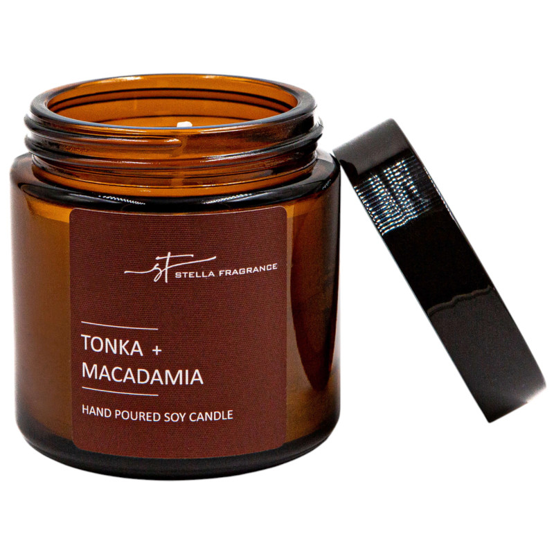 Изображение товара Ароматическая свеча Stella Fragrance Tonka+Macadamia 90 г Россия