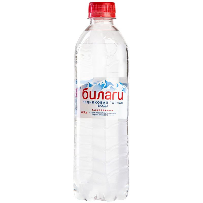 Изображение товара Вода Billagi ледниковая горная питьевая газированная, 500мл