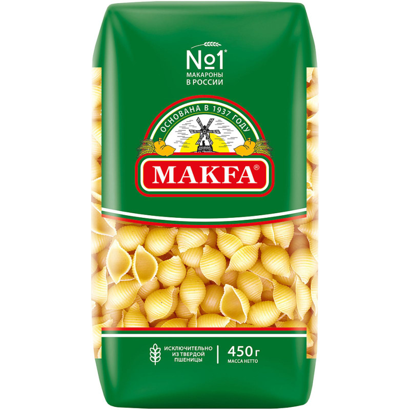 Изображение товара Макароны Makfa ракушки, 450г