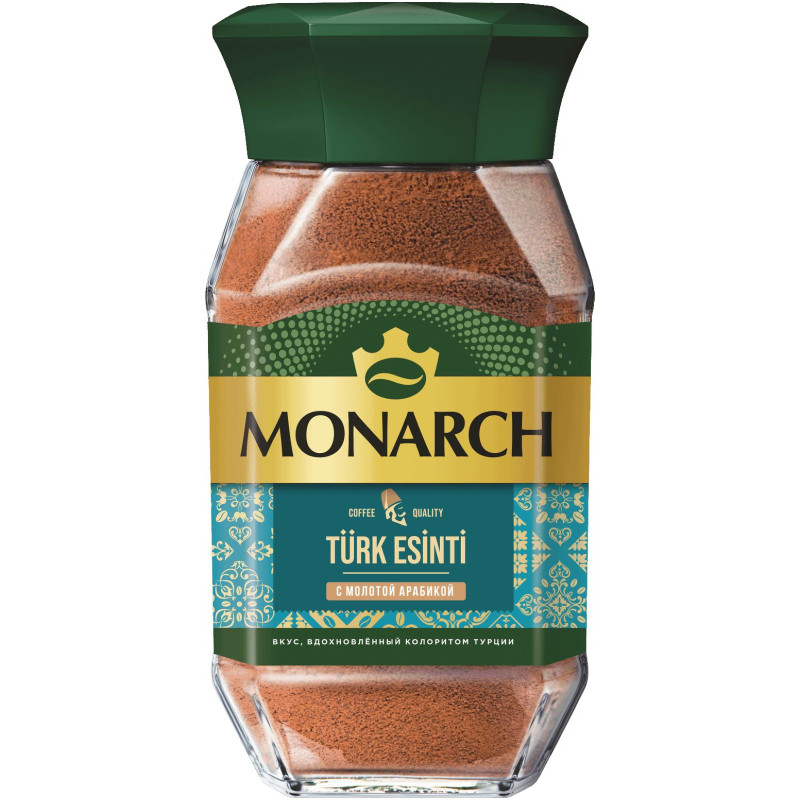 Изображение товара Кофе Monarch Turk Esinti растворимый с добавлением жареного молотого, 90г